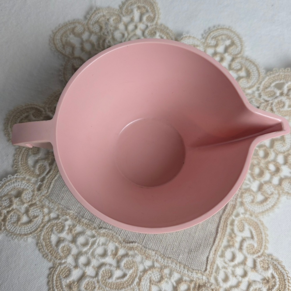 Vintage Mallo-Ware Pink Melamine Sugar Bowl with Lid and Creamer Set MCM Chicago - Picture 13 of 14